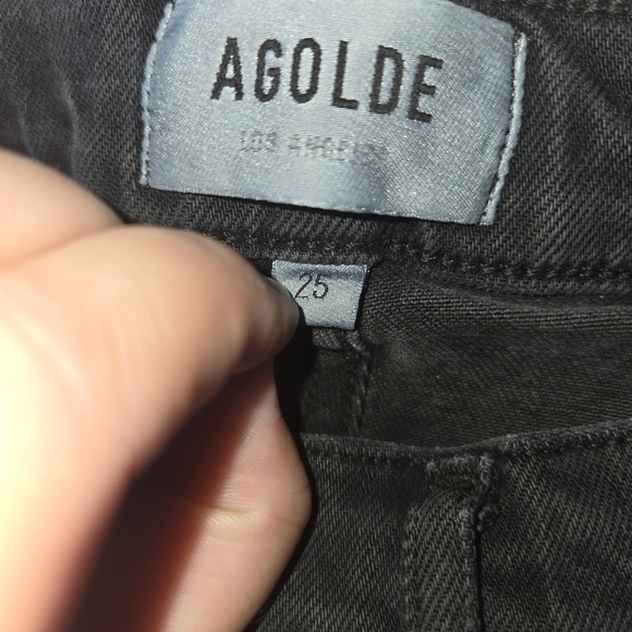 AGOLDE Black Toni Straight Jeans size 25 - Picture 11 of 12
